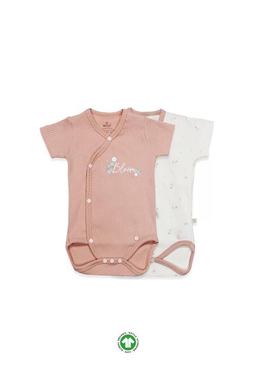 Bloom Rose 2'li Yarım Kol Badi 17119 Ekru Gül Kurusu