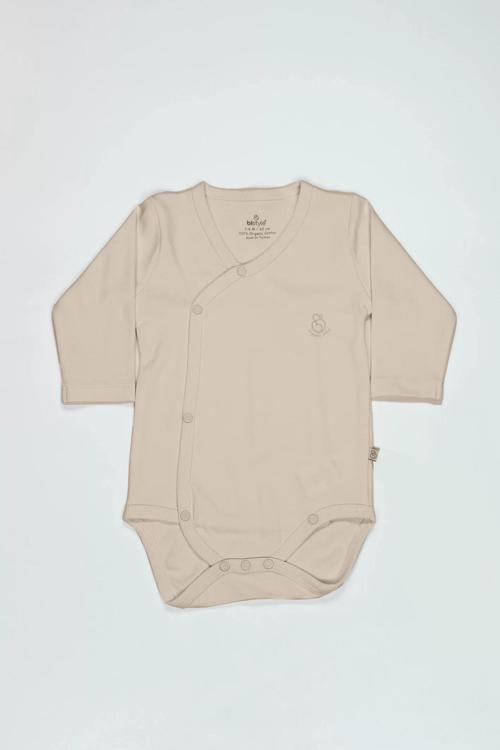 Bistyle Organik Natural Basic Style Kruvaze Uzun Kol Body Bs17102 Bej
