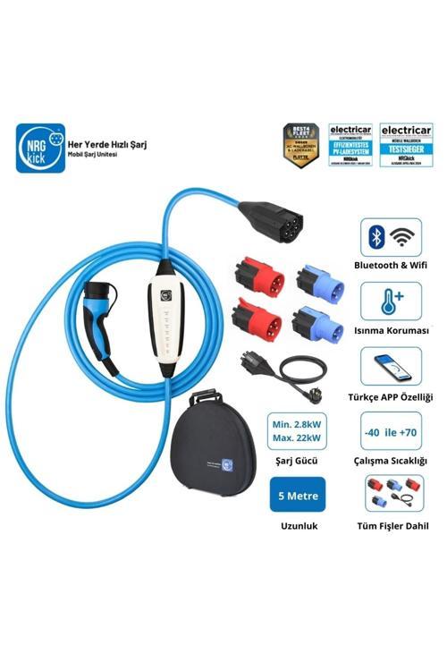 32A 22kW 5m Premium Plus Set A/C Taşınabilir Şarj İstasyonu