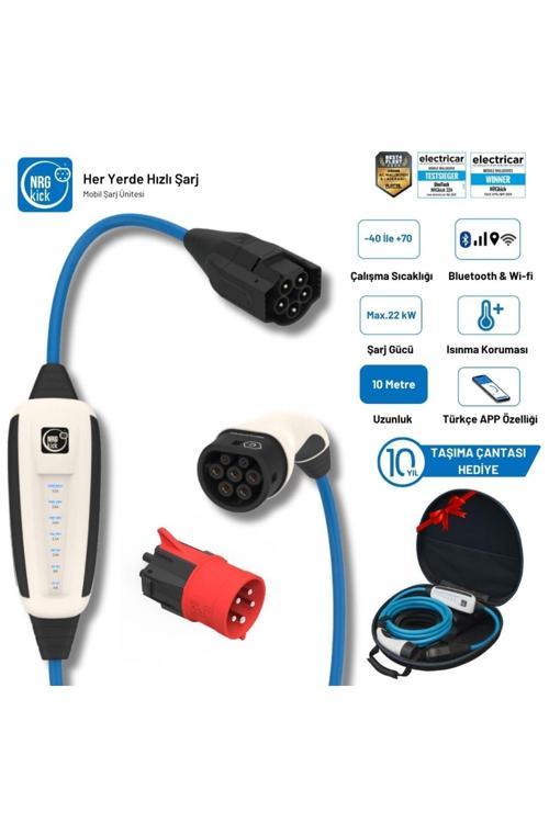 Çantalı Basic Plus 32A 22kW 10 Metre Taşınabilir Araç Şarj İstasyonu Wallbox