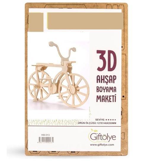 Ahşap Maket 3D Bisiklet