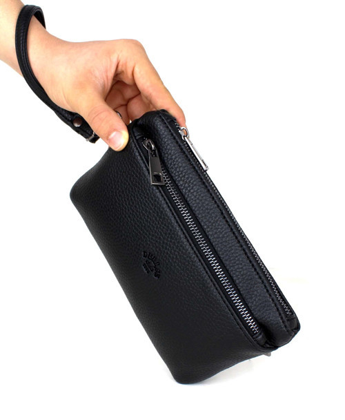 Erkek Siyah Renk Bileklik Kemerli Ince Portföy El Çantası