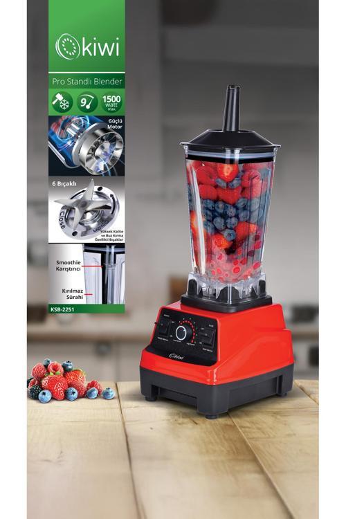 KSB-2251 2000w 6 Paslanmaz Çelik Bıçaklı Pro Standlı Blender