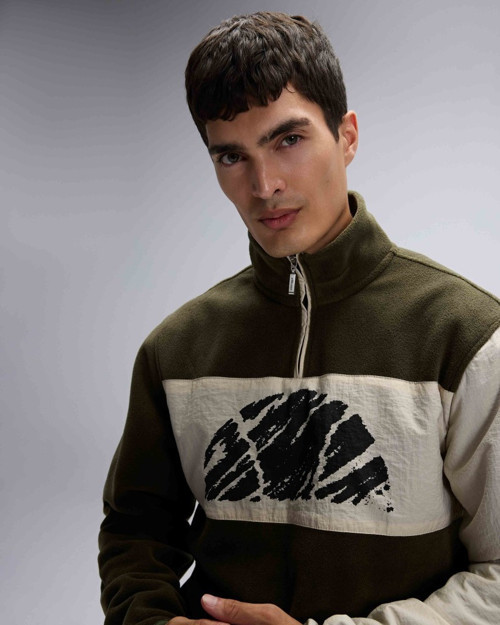 EM519-HK Erkek Yarım Fermuarlı Siyah Sweat