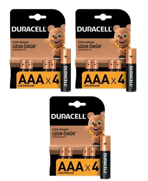 Pil Basic AAA Alkalin İnce Kalem 4'lü 3 Paket