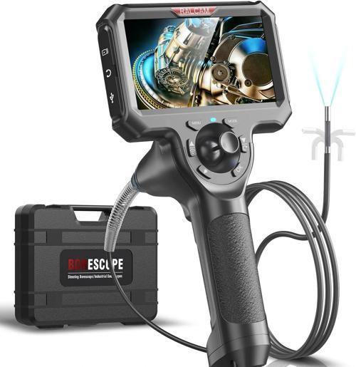 360° Hareketli Boroskop Kamera 4 Yönlü Kumanda, 5 Inc Ekran - 6mm, 1m Kablo