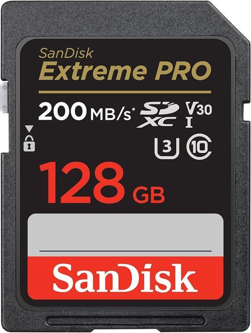 Extreme Pro Sdxc Uhs-I Hafıza Kartı, 128 Gb, 200 Mb/Sn Aktarım Hızı, U3: Uhs Speed Sınıf, V3