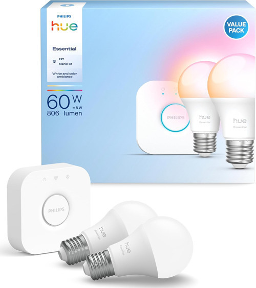 Hue Essential 2'Li E27 Ampul Başlangıç Seti 806 Lumen