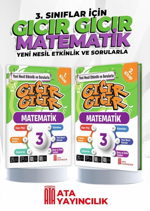 3. Sınıf Gıcır Gıcır Matematik 1 ve 2. Kitap (2'li kitap)