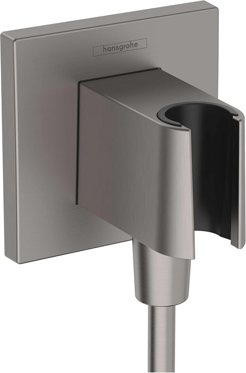 El Tipi Duş Duvar Prizi 1/2 "Fırçalanmış Siyah Krom, 26889341 Dişli Bağlantısı