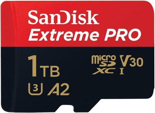 1 Tb Extreme Pro Microsdxc Kart + Sd Adaptör + Rescuepro Deluxe, 200 Mb/S'Ye Kadar, A2 Uygul