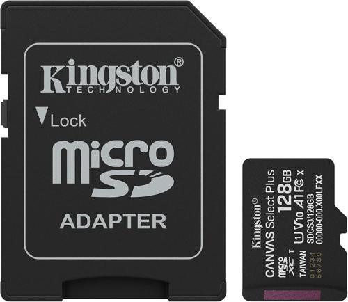 128Gb Microsdxc Canvas Select Plus Gen3 150Mb/S A1 Card + Adapter