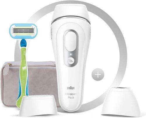 Silk Expert Pro 3 Pl3133 300.000 Atımlı, 2 Başlıklı Yeni Nesil Ipl + Seyahat Çantası, Beyaz