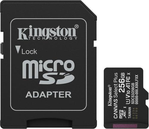 256Gb Microsdxc Canvas Select Plus Gen3 150Mb/S A1 Card + Adapter