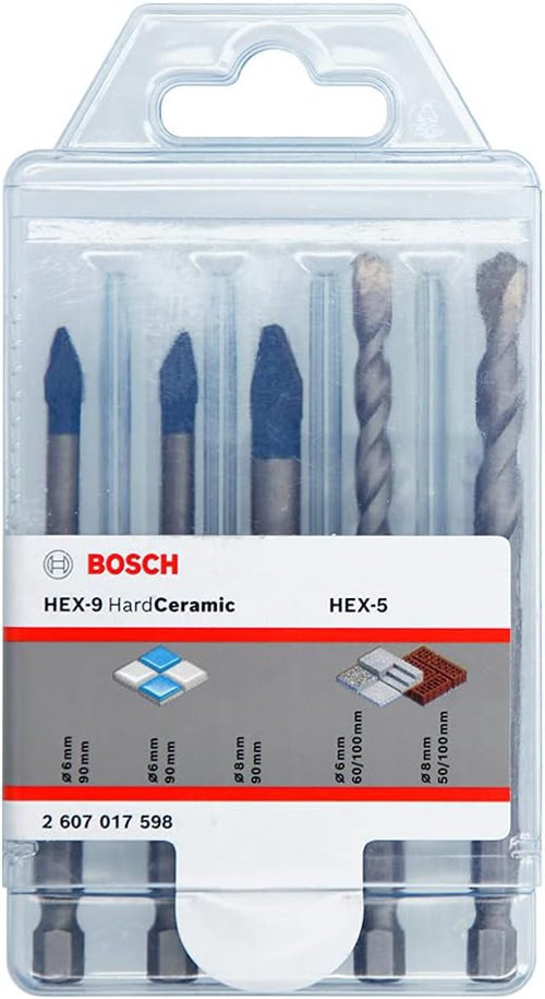 5'Li Hex-9 Hardceramic, Hex-5 Matkap Ucu Seti