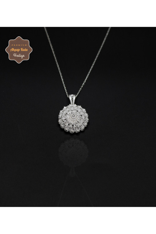 3 Sıra Bereket Model 925 Ayar Saf Gümüş Telkari Kadın Kolye 201024643