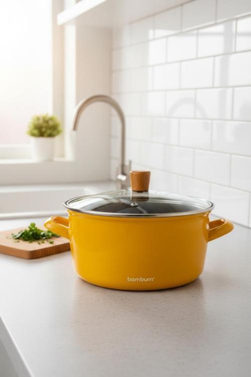 Nostalji - Kızartma Tenceresi Hardal 22 cm