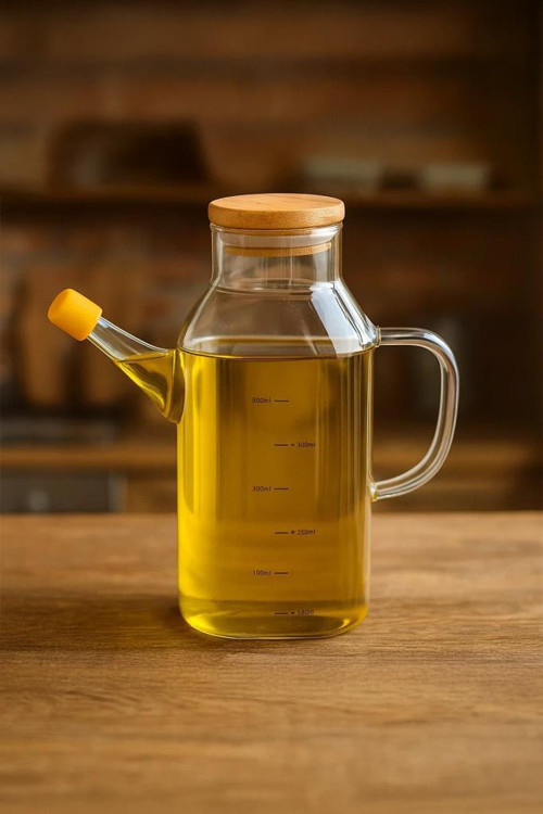 Petto - Bambu Kapaklı Yağdanlık 600ml