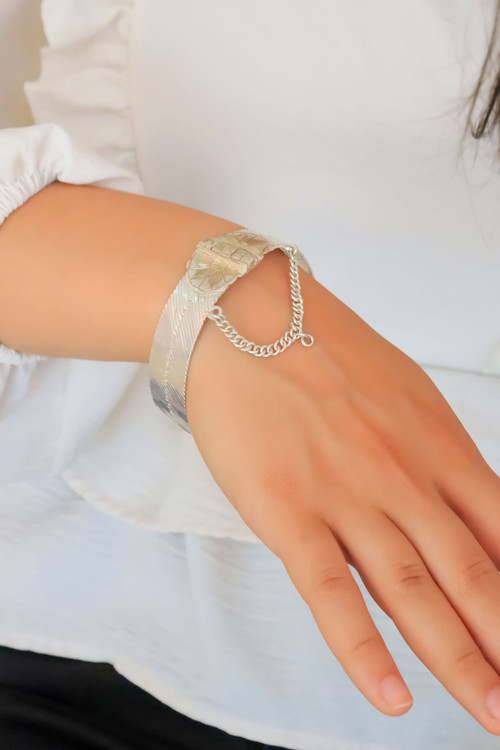 Diyarbakır Hasırı 925 Ayar Gümüş Bilezik 201020889