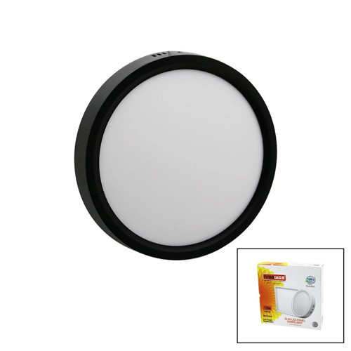 Nisaluce Epl-18sü 18w Siyah Metal Kasa Sıva Üstü Yuvarlak