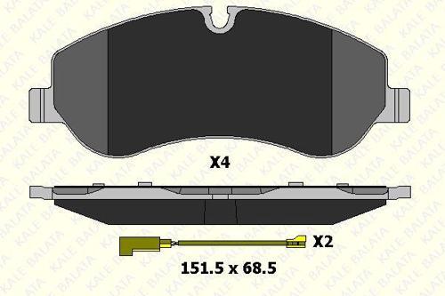 FREN BALATA ÖN FORD V362 TRANSIT CUSTOM-TREND DELUX FİŞLİ