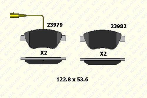 FREN BALATA TEK FİŞLİ FIAT LINEA 1.3 -STILO-BRAVO-SIENA-PALIO-ALBEA 1.2/1.4/1.6/1.9D M.JET 1  NEMO-BIPPER-FIORINO