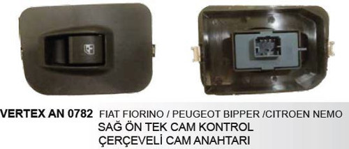 ANAHTAR CAM AÇMA FIORINO/BIPER SAĞ TEKLI ÇERÇEVELİ 25111 - AN227 - AN0782