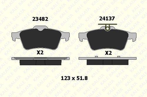 ARKA FREN BALATASI RENAULT LAGUNA-III / CITROEN C5-III / FORD CMAX FOCUS II-III KUGA II TOURNEO CON NECT / OPEL VECTRA-C