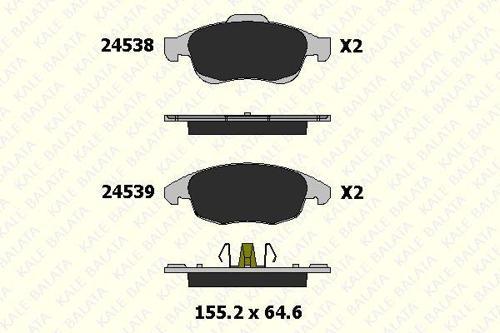 FREN BALATA ÖN PEUGEOT 5008, PARTNER, PARTNER TEPEE-BERLINGO-CITROEN C4, C4 II, C4 PICASSO, DS4, DS5
