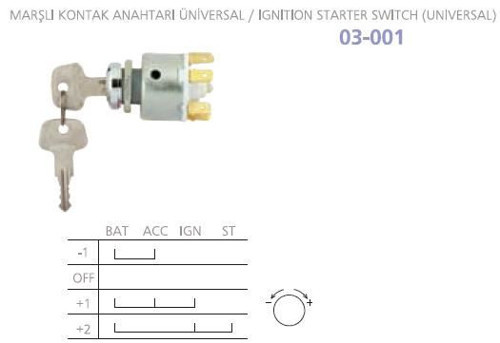 MARŞLI KONTAK ANAHTARI FORD BMC ANADOL