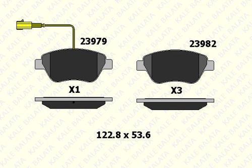FREN BALATA ÖN  FIAT  DOBLO FIORINO  LINEA ALBEA  TEK FİŞLİ