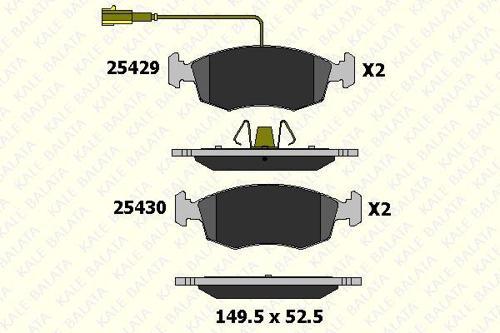 FREN BALATA ÖN FIAT 500, 500 C, GRANDE PUNTO, PUNTO EVO