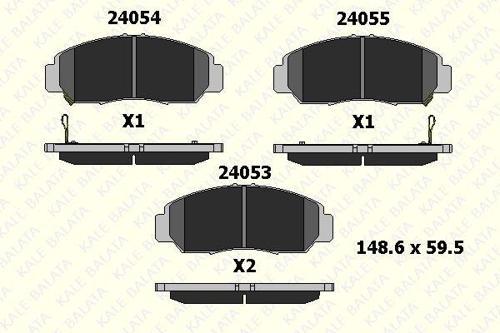 ÖN BALATA HONDA CİVİC VII (01-05) CİVİC VIII (05-) CİVİC IX (11-) ACCORD VIII (06-) STREAM (01-)