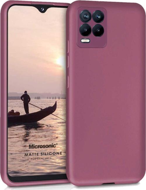 Matte Silicone Realme 8 Pro Kılıf Mor
