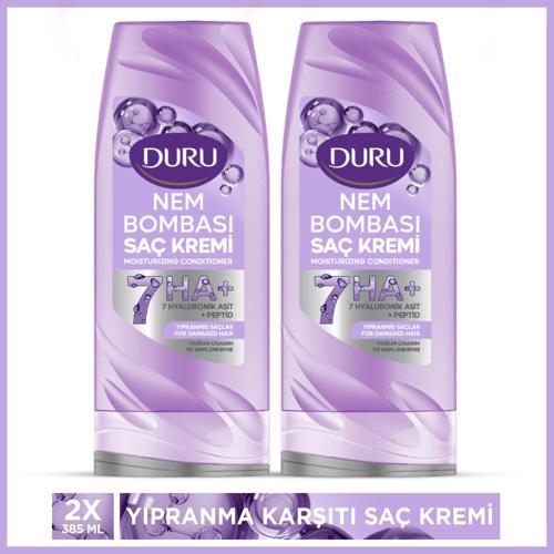 Nem Bombası Yıpranmış Saçlar İçin Yoğun Onarıcı ve Nemlendirici Saç Kremi 2x385 Ml