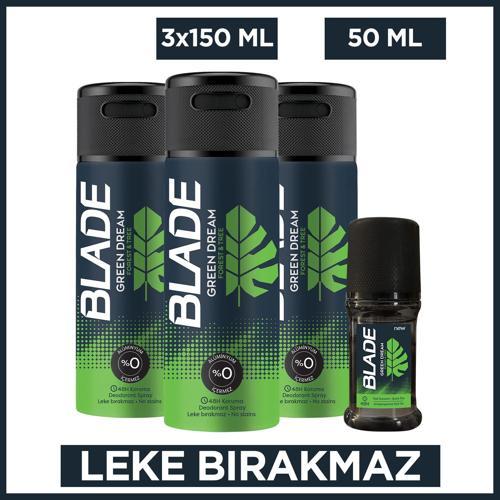 Green Dream Erkek Deodorant 3x150 Ml & Green Dream Roll On 50 Ml
