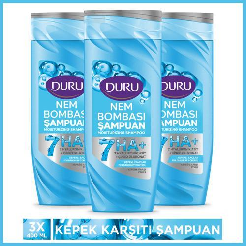 Nem Bombası Kepekli Saçlar için Kepeğe Karşı Etkili Şampuan 3x400 Ml