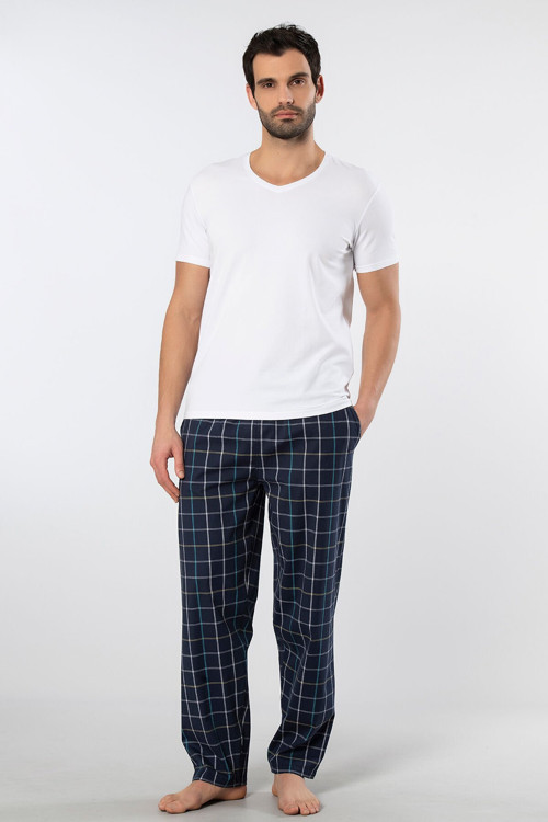 Erkek Dokuma Pijama Takımı 2238/Lacivert 8