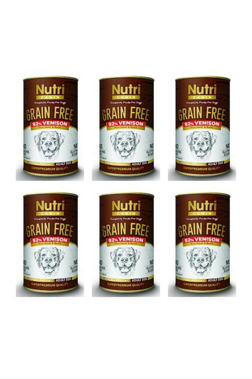 Geyik Etli Tahılsız Yetişkin Köpek Konservesi 400 Gr x 6 Adet