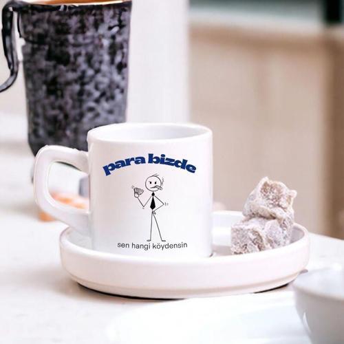 Para Bizde Tasarımlı Eğlenceli Türk Kahve Fincanı – Hediyelik Tekli Fincan