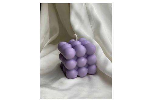 Modern Bubble Küp Mum mor Dekoratif Mum 1 adet