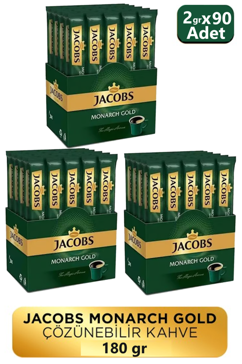 Monarch Gold 30'lu 2gr Çözülebilir Kahve x 3 Paket