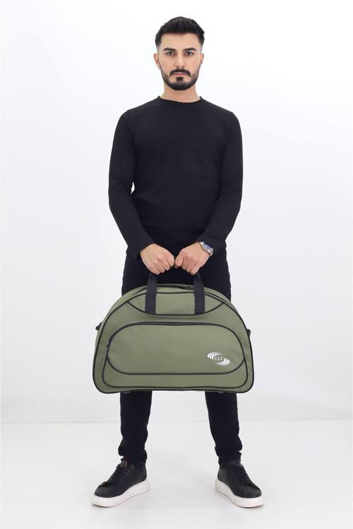 Haki Spor ve Seyahat Çantası – Ayakkabı Bölmeli, Su Geçirmez, Omuz Askılı Antrenman Çantası