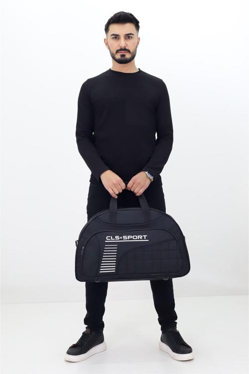 Siyah Spor ve Seyahat Çantası – Ayakkabı Bölmeli, Su Geçirmez, Omuz Askılı Antrenman Çantası