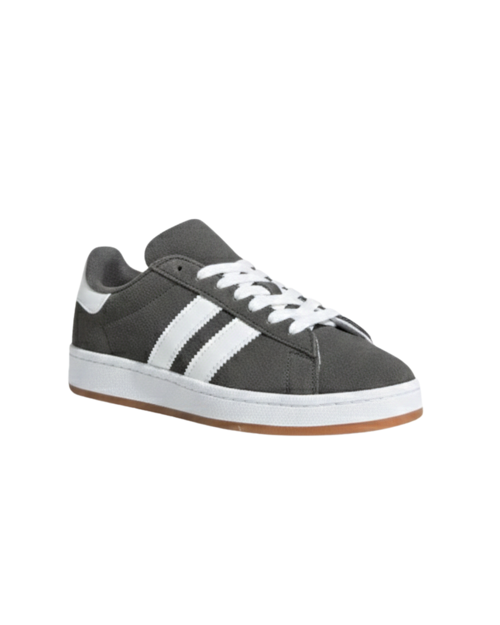 İki Çizgili Füme Erkek Günlük Sneaker Ayakkabı, Kauçuk Taban, 3 cm Topuk, Standart Kalıp Tarz0235
