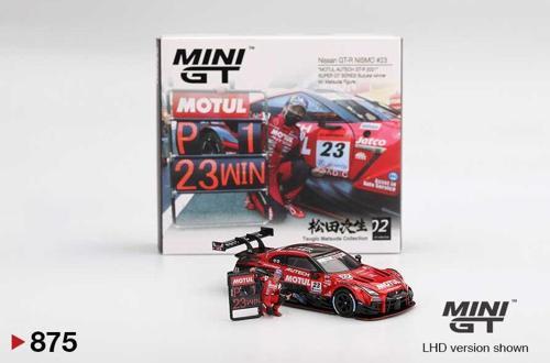 1/64 Nissan GT-R NISMO #23 "MOTUL AUTECH GT-R 2021" SUPER GT SERIES Suzuka winner W/ Matsuda Figure Tsugio Matsuda Collection No.2 875