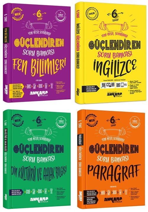 Ankara 2025 6. Sınıf Fen Bilimleri + İngilizce + Din Kültürü + Paragraf Güçlendiren Soru Seti 4 Kitap Güncel Müfredat