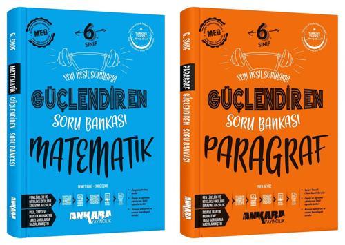 Ankara 2025 6. Sınıf Matematik + Paragraf Güçlendiren Soru Bankası Seti 2 Kitap Güncel Müfredat