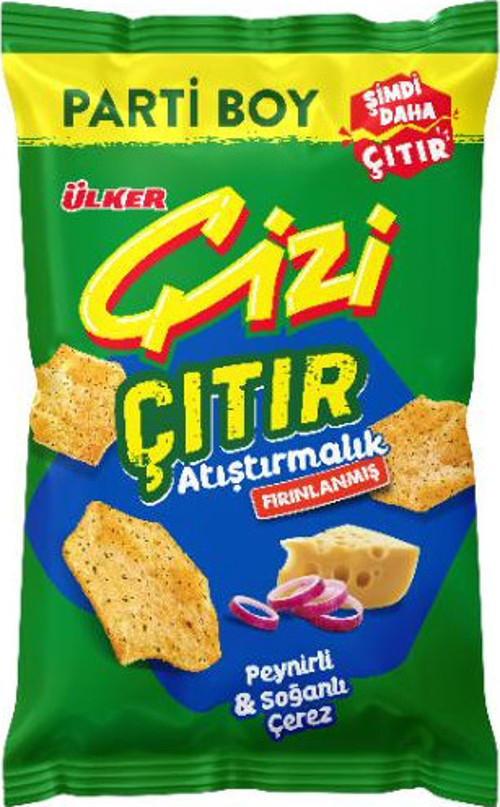 ÇİZİ ÇITIR - Peynir&Soğan Aromalı - Parti Boy - 160 gram - 10 Adet