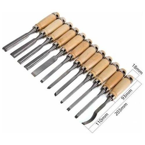 Profesyonel Ahşap Oyma Bıçak Seti 12 Parça